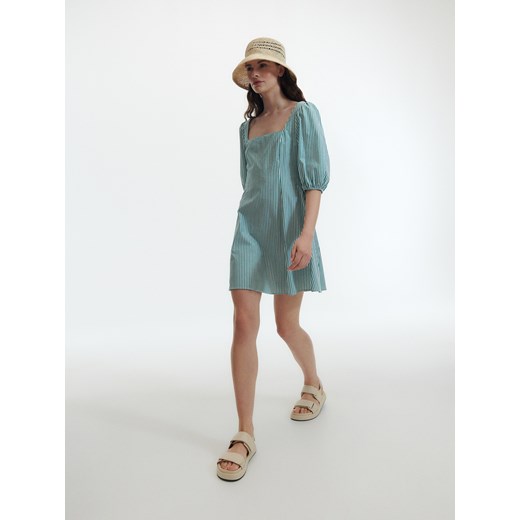 Reserved - Sukienka mini w paski - Zielony Reserved 44 Reserved
