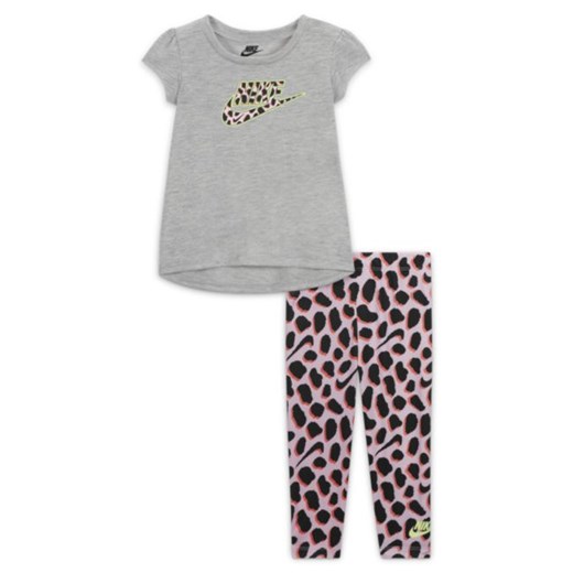Zestaw T-shirt i legginsy dla niemowląt (12–24 M) Nike - Różowy Nike 44.5 Nike poland