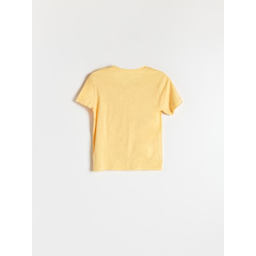 Reserved - Bawełniany t-shirt z naszywką - Pomarańczowy Reserved 116 Reserved