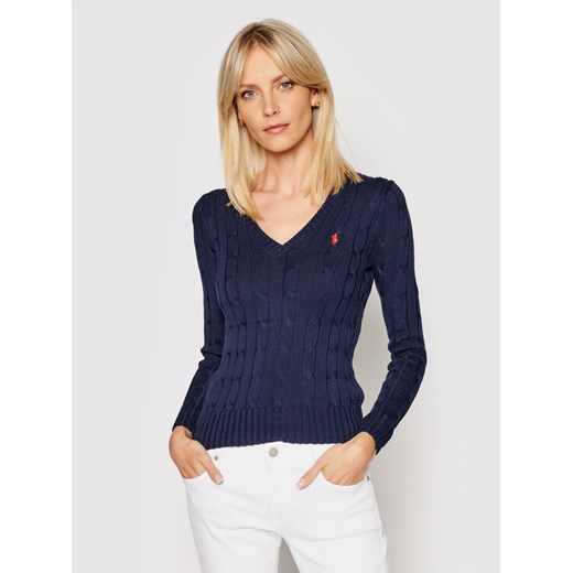 Polo Ralph Lauren Sweter Kimberly 211580008007 Granatowy Regular Fit Polo Ralph Lauren XS MODIVO