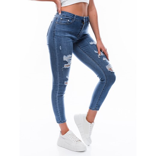 Spodnie damskie jeansowe 155PLR - niebieskie Edoti.com 40 Edoti.com