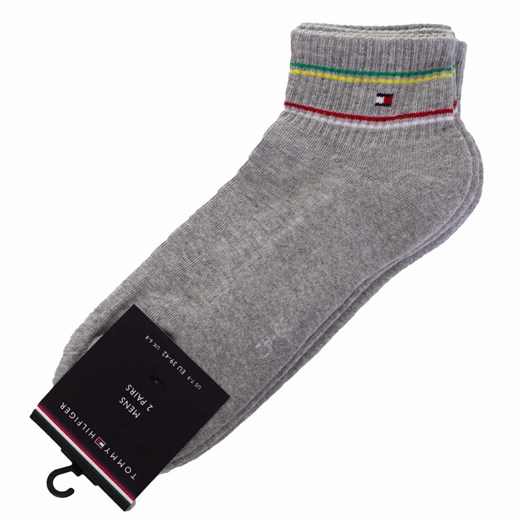 TOMMY HILFIGER SKARPETKI STOPKI MĘSKIE 2 PARY GREY 701218387 002 - Rozmiar: Tommy Hilfiger 39-42 messimo promocyjna cena