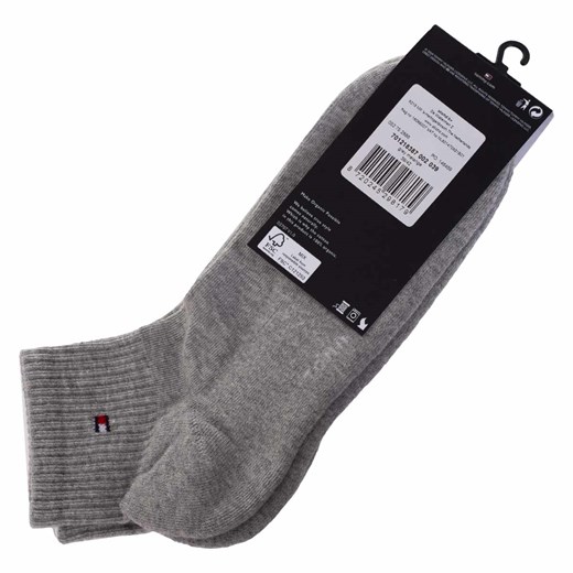 TOMMY HILFIGER SKARPETKI STOPKI MĘSKIE 2 PARY GREY 701218387 002 - Rozmiar: Tommy Hilfiger 43-46 wyprzedaż messimo