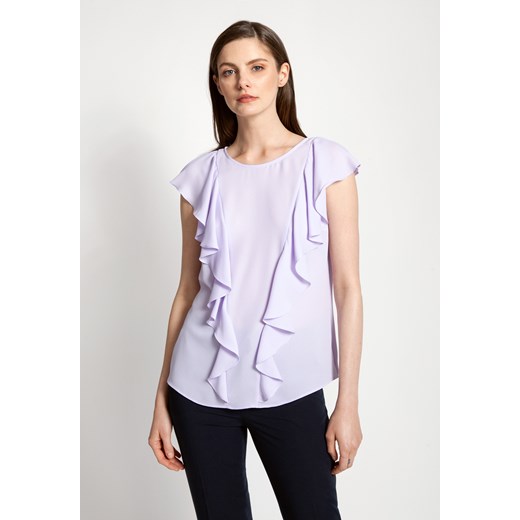 Fioletowa bluzka z falbankami ze sklepu Molton w kategorii Bluzki damskie - zdjęcie 138864066