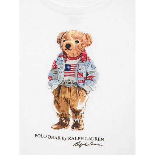 Polo Ralph Lauren T-Shirt Bear 311850649001 Biały Regular Fit Polo Ralph Lauren 2_2T wyprzedaż MODIVO