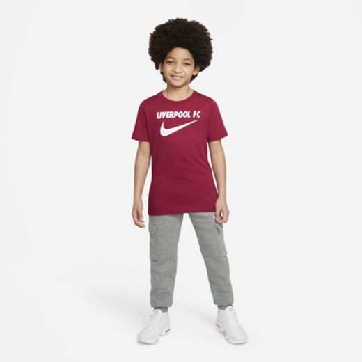 T-shirt piłkarski dla dużych dzieci Liverpool F.C. Swoosh - Czerwony Nike L Nike poland