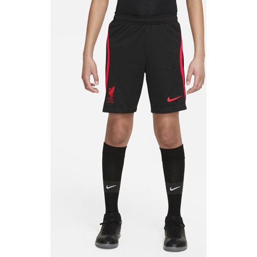 Spodenki piłkarskie dla dużych dzieci Liverpool F.C. Strike Nike Dri-FIT - Czerń Nike L Nike poland