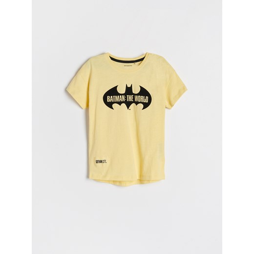 Reserved - Bawełniany T-shirt Batman - Żółty Reserved 116 okazja Reserved