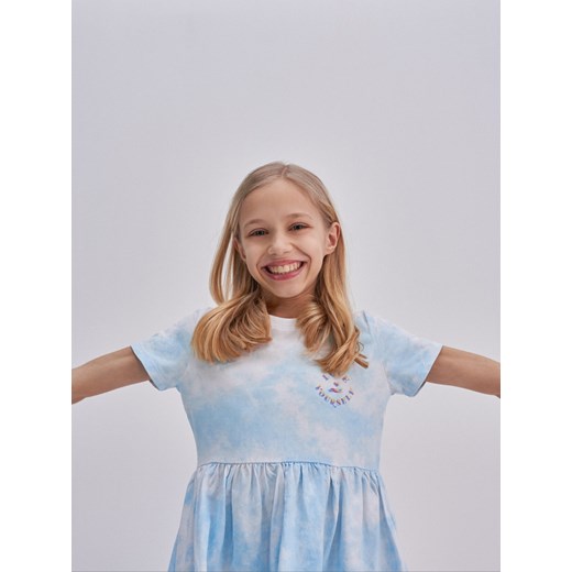 Sukienka dziewczęca niebieska BIG STAR z bawełny 