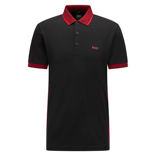 Koszulka polo w kolorze czarno-czerwonym Hugo Boss XL wyprzedaż Limango Polska
