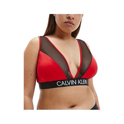 Calvin Klein Biustonosz kąpielowy Triangle PLUS SIZE KW0KW01402-XMK (Rozmiar XL) Calvin Klein XL okazyjna cena Mall