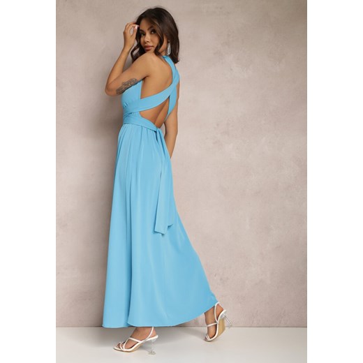 Niebieska Sukienka Barbamna ze sklepu Renee odzież w kategorii Sukienki - zdjęcie 139172749