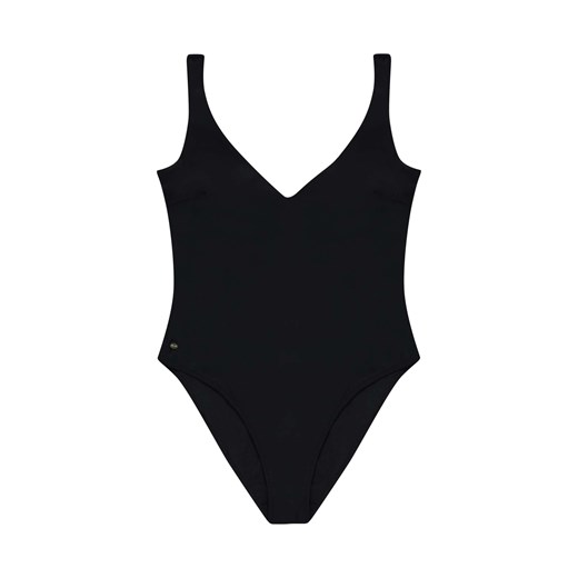 Gładki jednoczęściowy strój kąpielowy czarny ze sklepu Moodo.pl w kategorii Stroje kąpielowe - zdjęcie 139189526