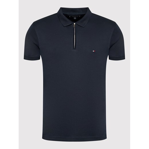 Tommy Hilfiger Polo Zip Interlock MW0MW23956 Granatowy Slim Fit Tommy Hilfiger XXL MODIVO
