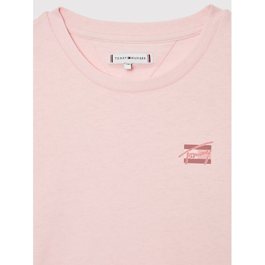Tommy Hilfiger T-Shirt Natural Dye Script KG0KG06780 Różowy Regular Fit Tommy Hilfiger 5Y MODIVO