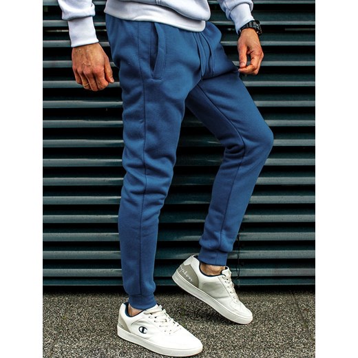 Spodnie męskie dresowe morskie Recea ze sklepu Recea.pl w kategorii Spodnie męskie - zdjęcie 139244989