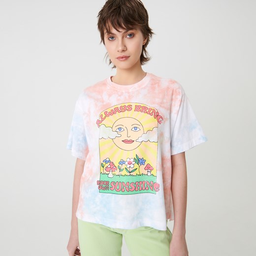 Sinsay - Koszulka tie dye - Wielobarwny Sinsay L Sinsay