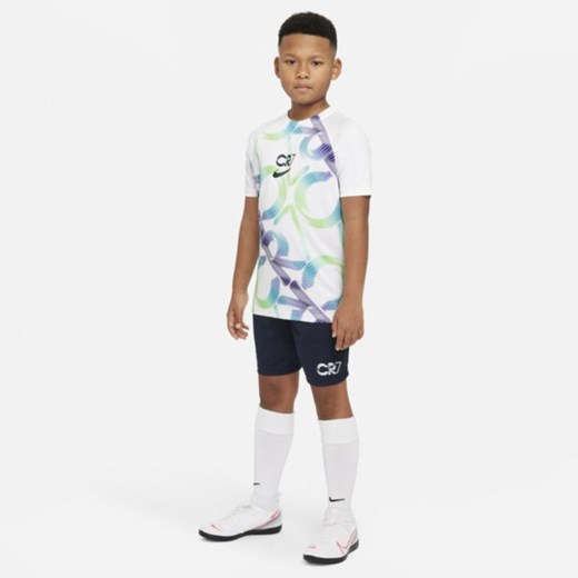 Koszulka piłkarska z krótkim rękawem dla dużych dzieci Nike Dri-FIT CR7 - Biel Nike S Nike poland
