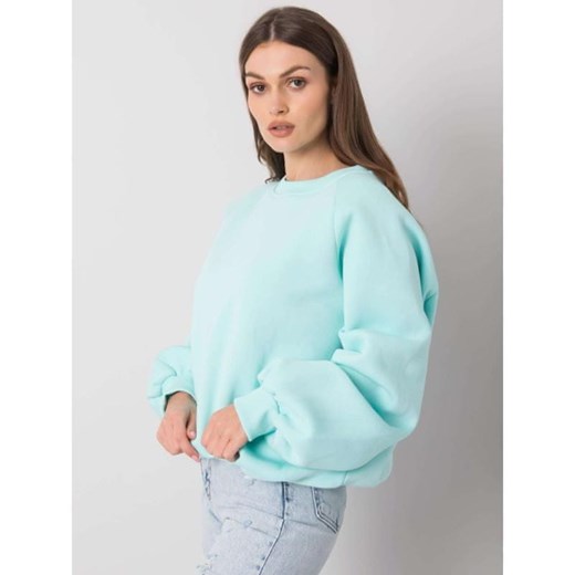 RUE PARIS Miętowa bluza bez kaptura Tashi RUE PARIS RV-BL-6758.50P_366948 L-XL L-XL Mall