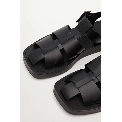 Mango sandały skórzane Mar damskie kolor czarny Mango 37 promocja ANSWEAR.com