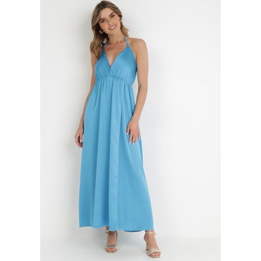 Niebieska Sukienka Hyrmaea ze sklepu Born2be Odzież w kategorii Sukienki - zdjęcie 139261518