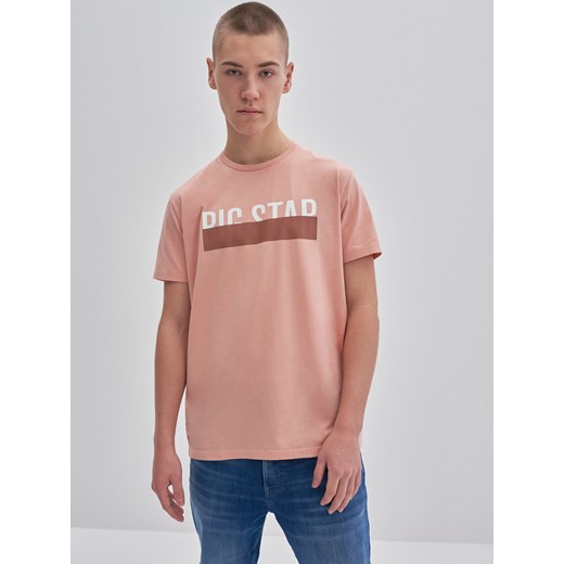 Koszulka męska z wykoŅczeniem stay dry różowa Joffrey 601 ze sklepu Big Star w kategorii T-shirty męskie - zdjęcie 139264569