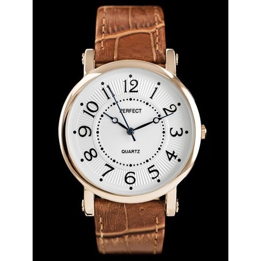 PERFECT A219 - brown (zp745d) zegarki-cc brazowy kolorowe