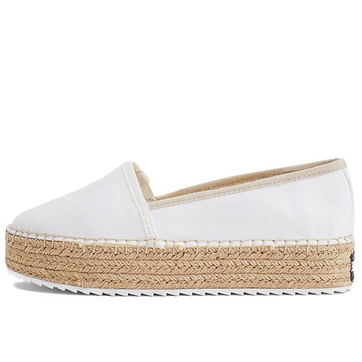 Buty Tommy Jeans Flatform Espadril EN0EN01832-YBR - białe Tommy Jeans 38 wyprzedaż streetstyle24.pl