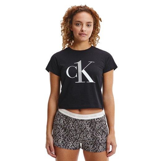 CALVIN KLEIN PIŻAMA DAMSKA SHORT SET BLACK 000QS6443E 1XG - Rozmiar: M Calvin Klein Underwear M wyprzedaż messimo