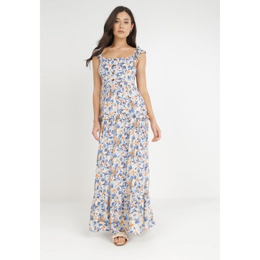 Biało-Niebieska Sukienka Agathice ze sklepu Born2be Odzież w kategorii Sukienki - zdjęcie 139304899