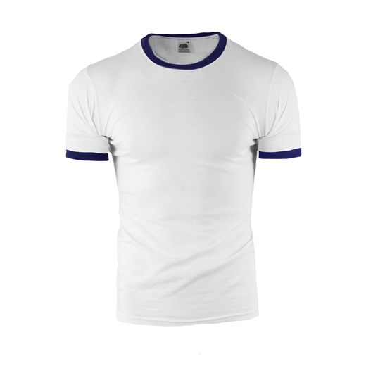 koszulka  Rolly 010 - biała/granat ze sklepu Risardi w kategorii T-shirty męskie - zdjęcie 139312206