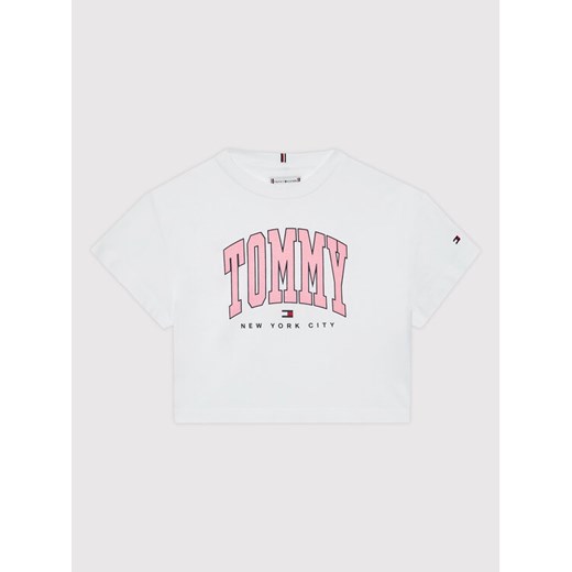 Tommy Hilfiger T-Shirt Bold Varsity KG0KG06504 Biały Regular Fit Tommy Hilfiger 8Y promocja MODIVO