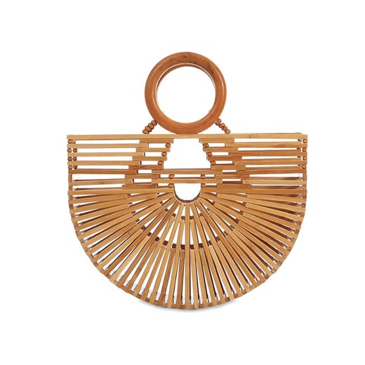 Torebka "Nices" w kolorze jasnobrązowym - 30 x 28 x 7,5 cm Dari Bali onesize okazja Limango Polska