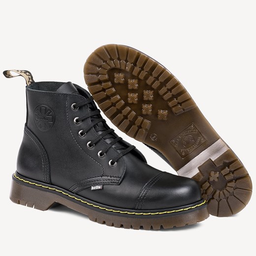 Buty zimowe męskie brązowe Brilu sznurowane eleganckie