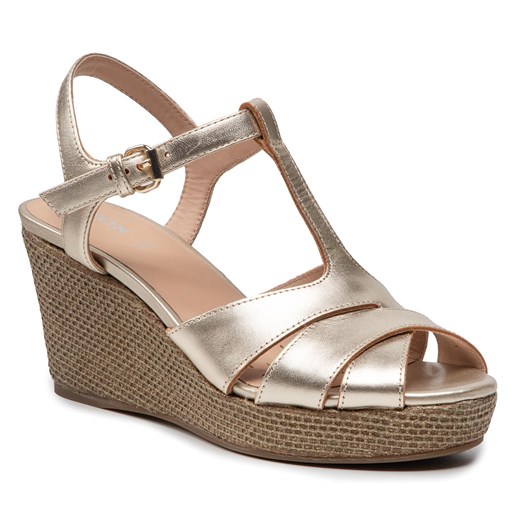 Espadryle GEOX - D Soleil C D25N7C 000CF C2012 Lt Gold Geox 38 okazja eobuwie.pl