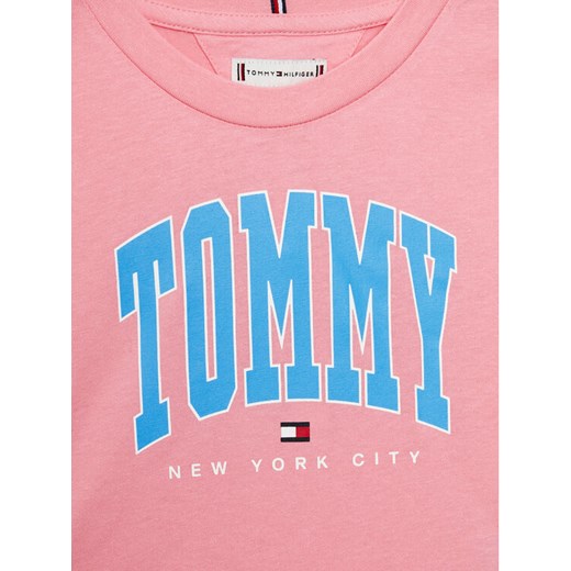 Tommy Hilfiger T-Shirt Bold Varsity KG0KG06504 Różowy Regular Fit Tommy Hilfiger 7Y okazja MODIVO