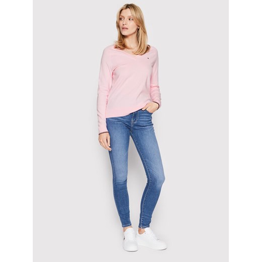 Tommy Hilfiger Sweter WW0WW29875 Różowy Slim Fit Tommy Hilfiger M MODIVO