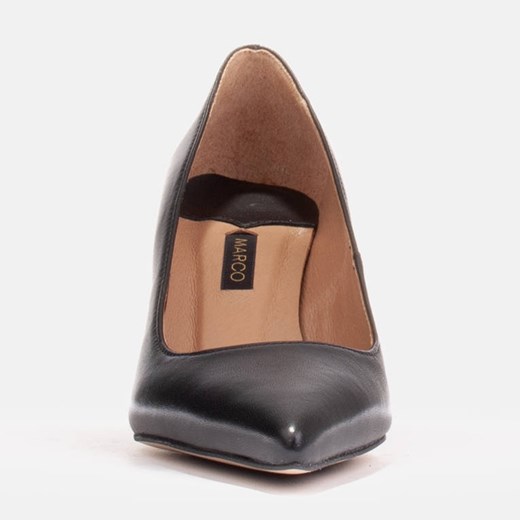 Marco Shoes Eleganckie szpilki z miękkiej skóry czarne Marco Shoes 35 ButyModne.pl