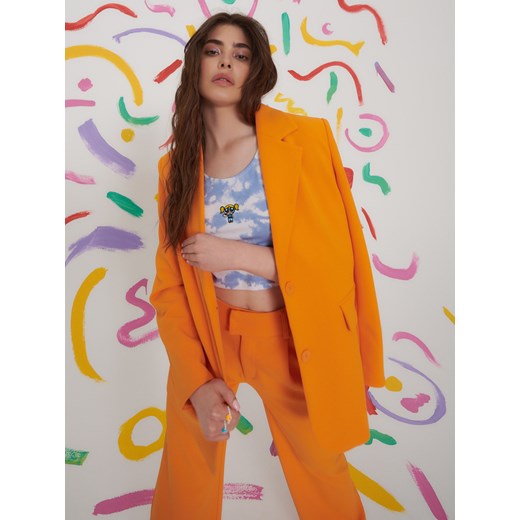 Sinsay - Crop top tie dye Atomówki - Niebieski Sinsay XS Sinsay