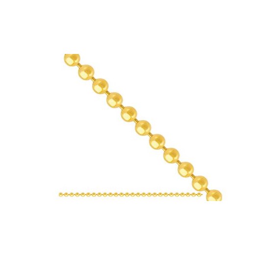 Złoty łańcuszek 585 SPLOT Z KULECZEK 50cm 2,30g Lovrin LOVRIN