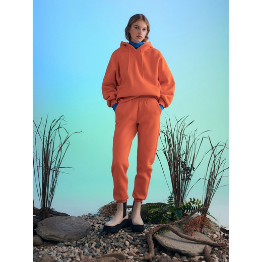 Reserved - Bluza z dresowej dzianiny - Pomarańczowy Reserved M Reserved