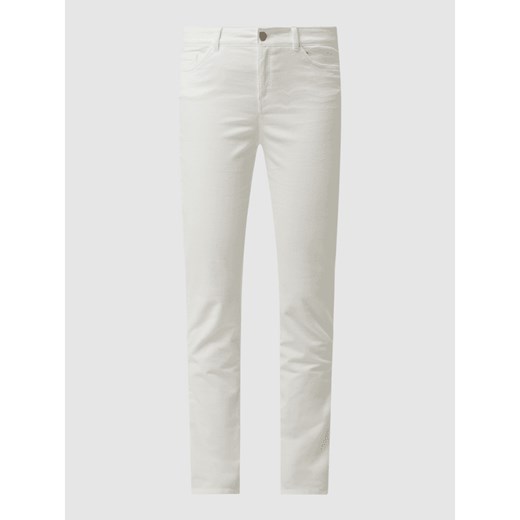 Spodnie sztruksowe kroju slim fit z dodatkiem streczu Christian Berg Woman 46/28 promocyjna cena Peek&Cloppenburg