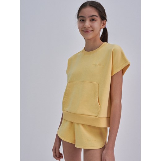 Szorty dziewczęce z bawełny ekologicznej żółte Filemka 200 ze sklepu Big Star w kategorii Spodenki dziewczęce - zdjęcie 139426005