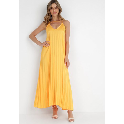 Pomarańczowa Sukienka Proneis ze sklepu Born2be Odzież w kategorii Sukienki - zdjęcie 139437376