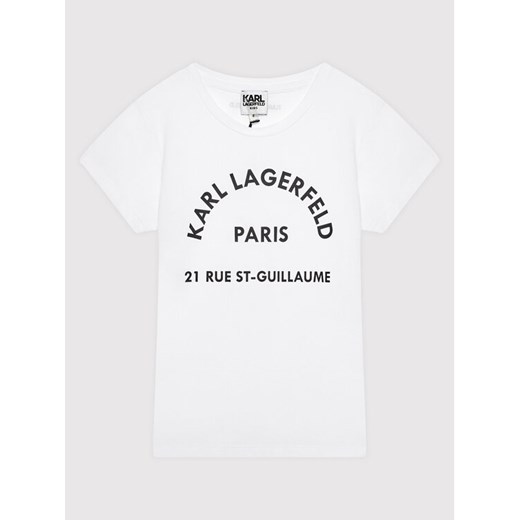 KARL LAGERFELD T-Shirt Z15T59 M Biały Regular Fit Karl Lagerfeld 4Y promocyjna cena MODIVO