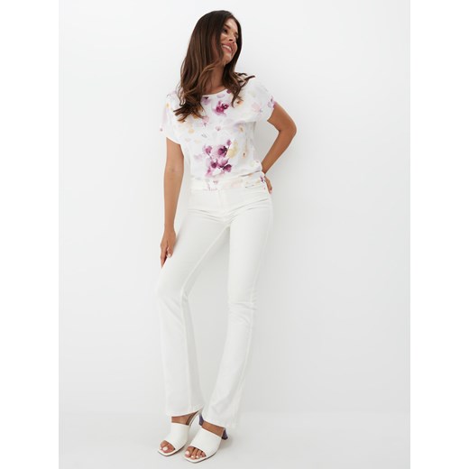 Mohito - Wiskozowa bluzka w kwiatowy wzór - Biały Mohito S Mohito