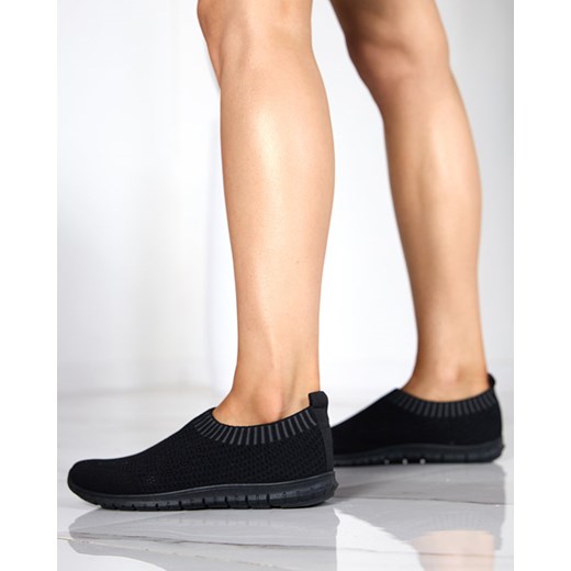 Damskie czarne sportowe buty slip - on Errous- Obuwie Royalfashion.pl 39 royalfashion.pl