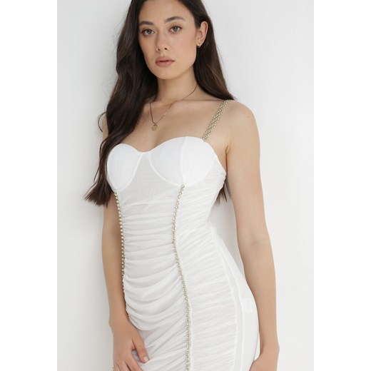 Biała Sukienka Dianolis S Born2be Odzież