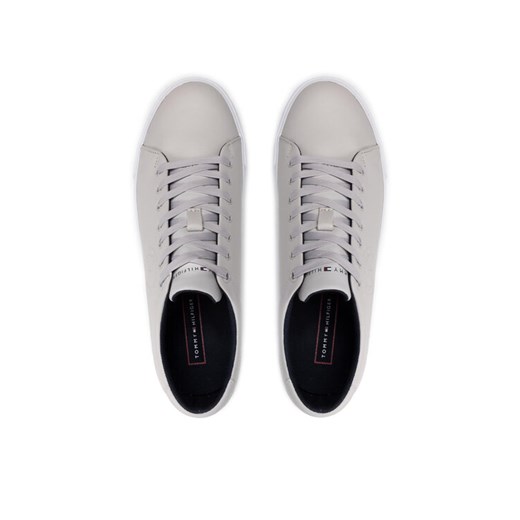 Tommy Hilfiger Sneakersy Corporate logo Leather Vulc FM0FM04076 Szary Tommy Hilfiger 46 MODIVO