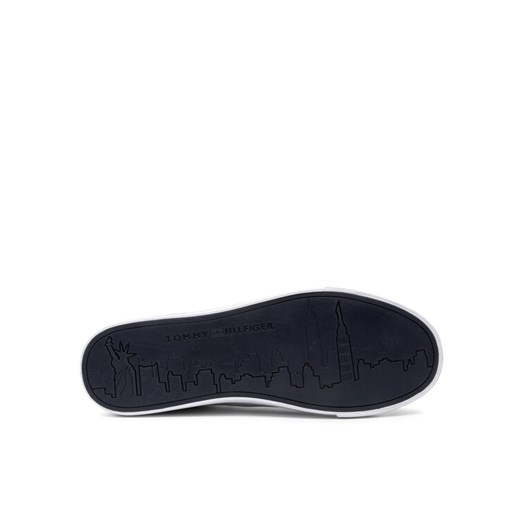 Tommy Hilfiger Sneakersy Corporate logo Leather Vulc FM0FM04076 Szary Tommy Hilfiger 41 MODIVO